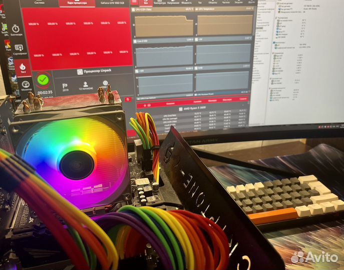 Ryzen 5 3600 + a520m-h + 16 gb + cooler