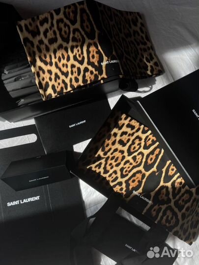 Сумка Шоппер YSL Saint Laurent Leopard оригинал