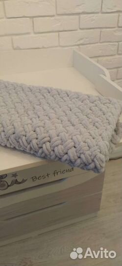 Плед детский вязаный ручная работа