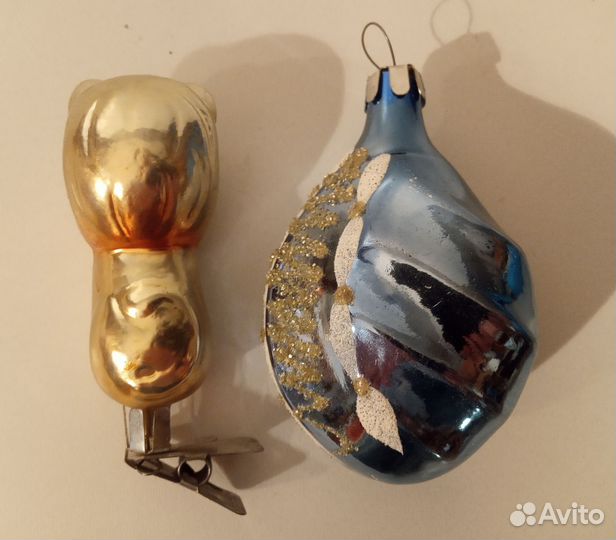 Две антикварные ёлочные игрушки, СССР