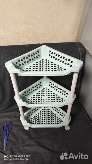 Этажерка на колесиках угловая в ванную