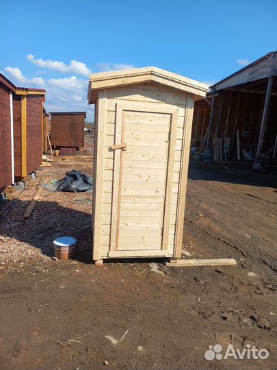 Дачный туалет деревянный с установкой
