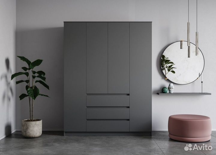 Шкаф графит Мадера 1600