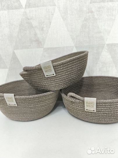 Корзины для хранения из хлопкового шнура