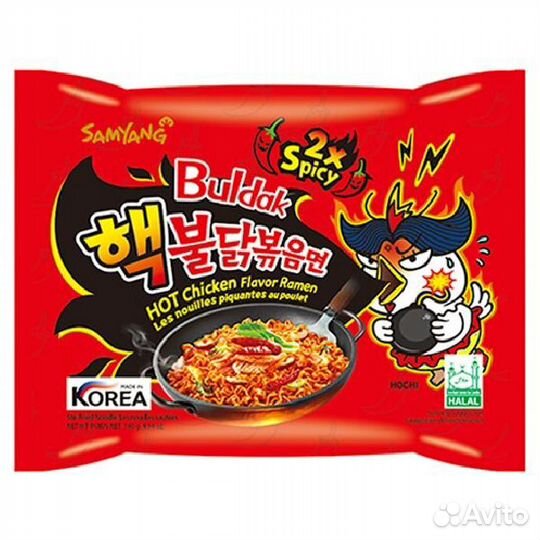 Лапша со вкусом курицы очень острая Samyang 2x Spi