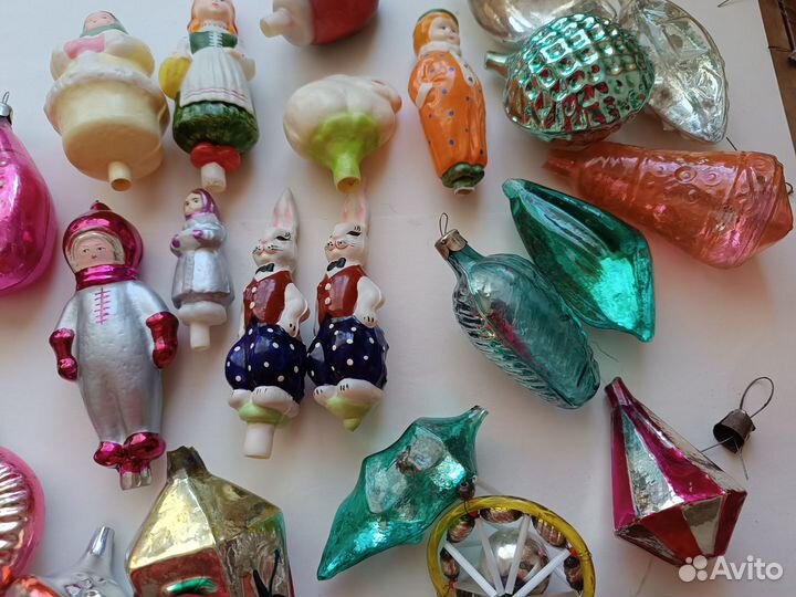 Елочные игрушки СССР фигурки Москабель
