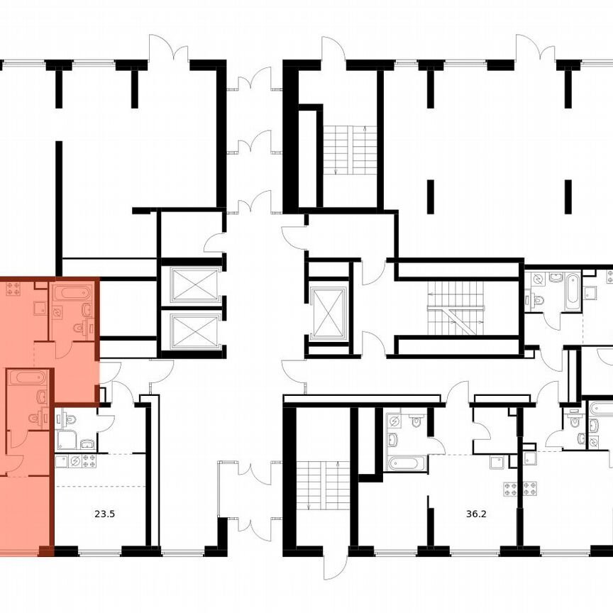 3-к. квартира, 75,4 м², 1/24 эт.