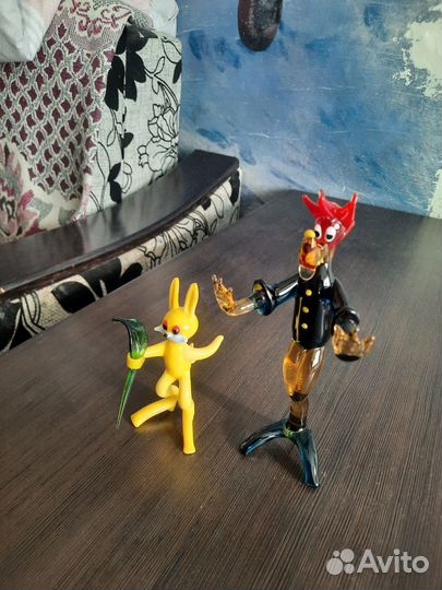 Фигурки СССР заяц и волк 