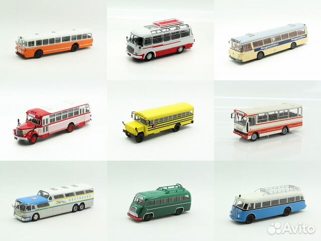 Огромная коллекция автобусов 50 штук 1/72