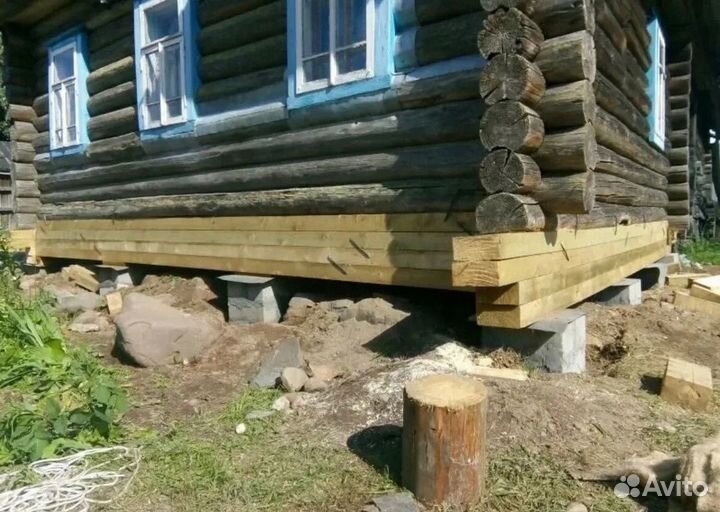 Подъем домов. Замена венцов. Ремонт полов