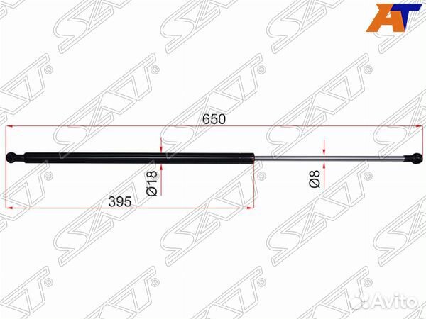 Амортизатор капота toyota land cruiser