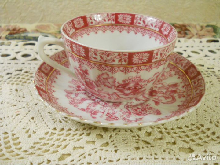 Антикварная чайная пара Moschendorf Porcelain