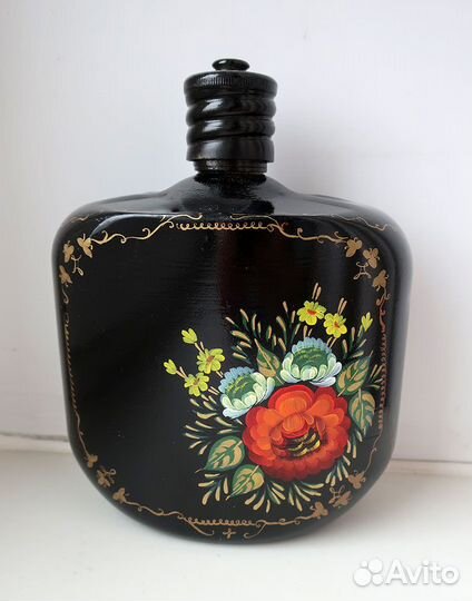 Фляжка с росписью под Жостово