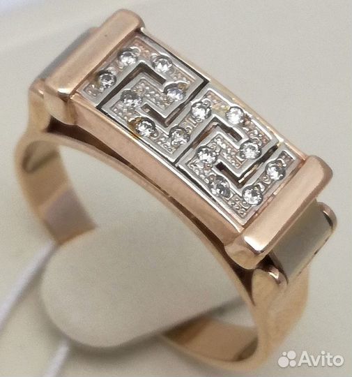 Кольцо / размер 18 / 5,22г / Золото585 / фианиты круглые