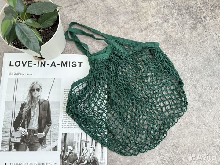 Сумка авоська вязаная