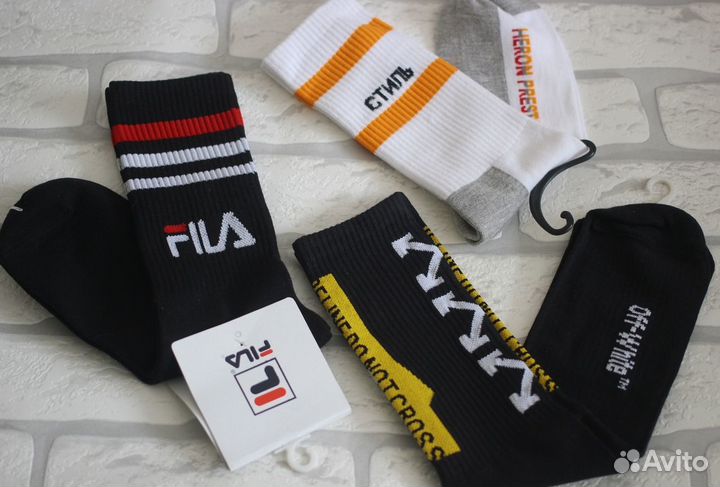 Высокие носки Filа, Стиль, Оff-Whitе