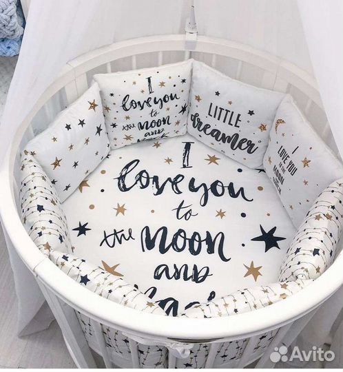 Бортики в детскую кроватку новые