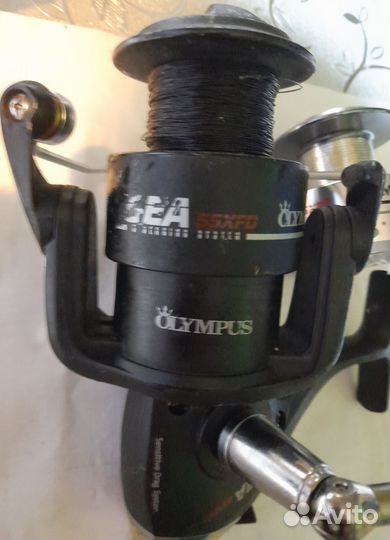 Катушка рыболовная чуть бу с задним фрикционом