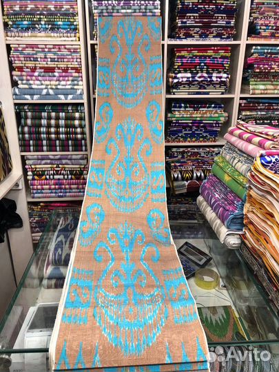 Узбекский шелковый икат. Адрас. Бохо ткань