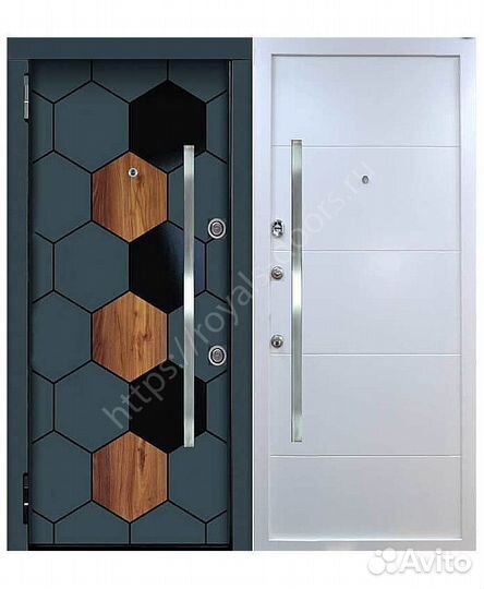 Входная металлическая дверь натуральный шпон