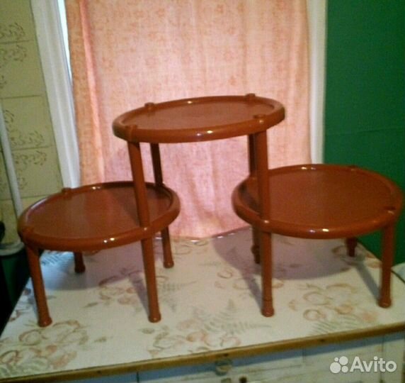 Этажерка для цветов 3 вида положений