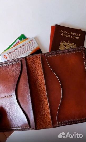 Обложка на паспорт натуральная кожа