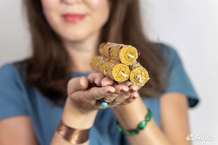 Свечи с травами ручная работа