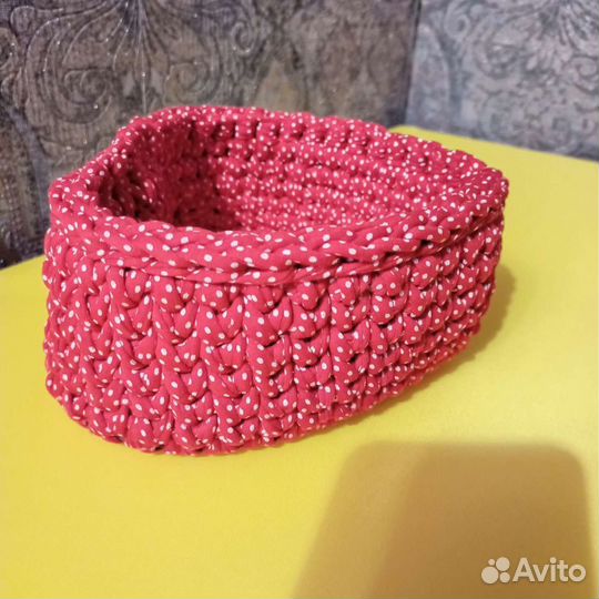 Вязаные корзинки Сердце (набор)