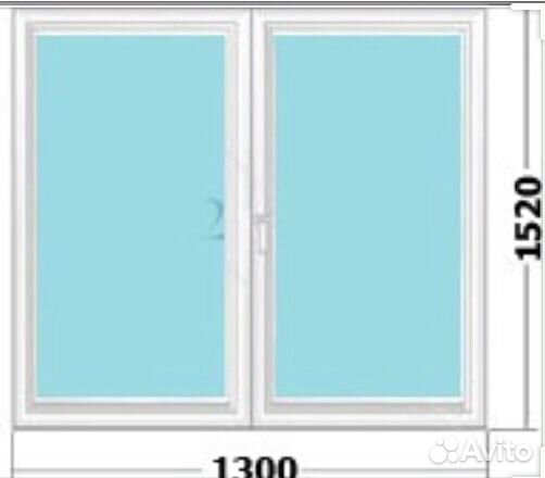 Пластиковое окно 1300х1520 под заказ