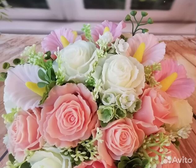 Букет из мыльных цветов