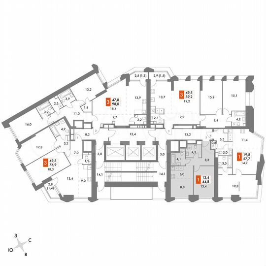 1-к. квартира, 44,8 м², 26/47 эт.