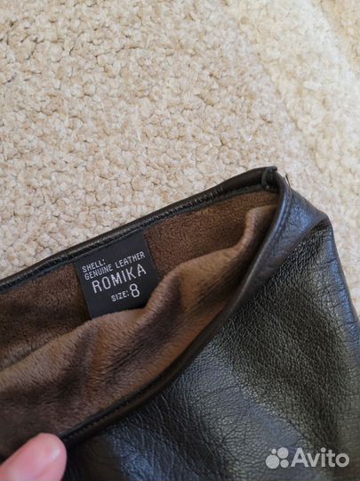 Перчатки кожаные удлиненные