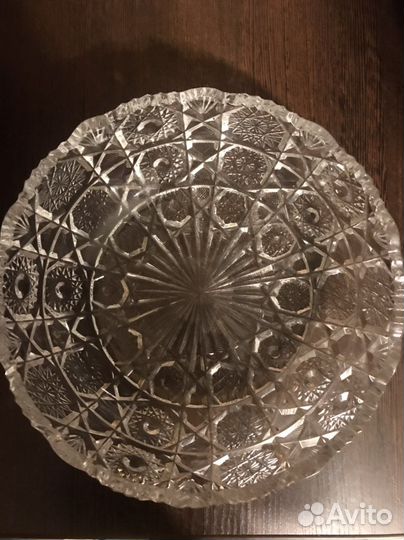 Хрустальный салатник-ваза