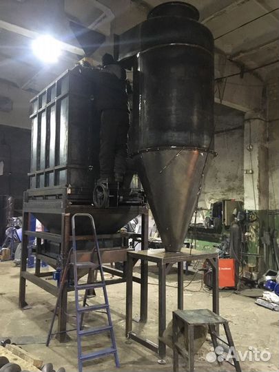 Блок охлаждения гранул, охладительная колонна