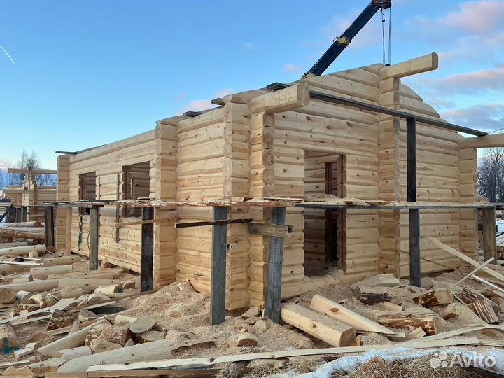 Сруб дома из лафета сосны (возможна ипотека)