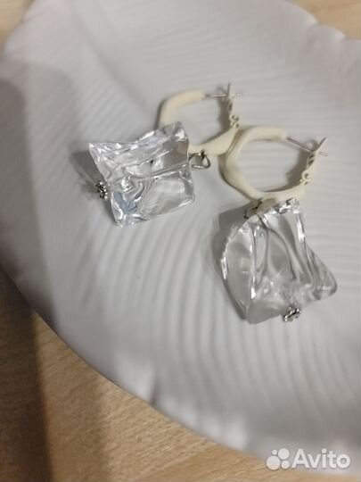 Серьги льдинки