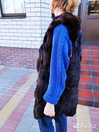 Жилетка меховая женская из кролика