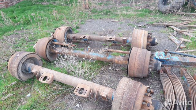 Ось прицепа L1, 12 тонн под односкатную ошиновку купить в Канеловской ...