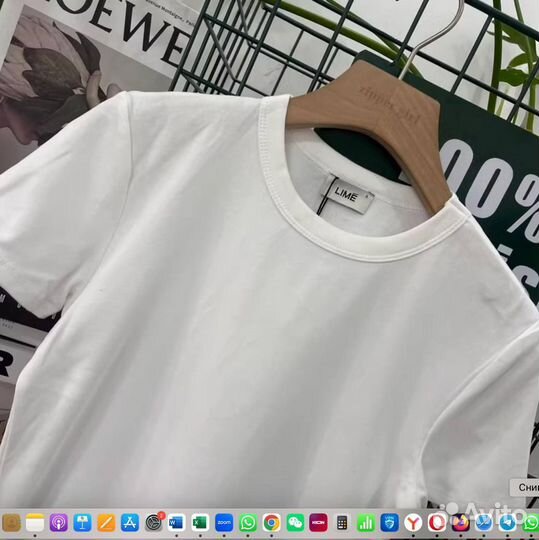 Укороченная футболка женская lime