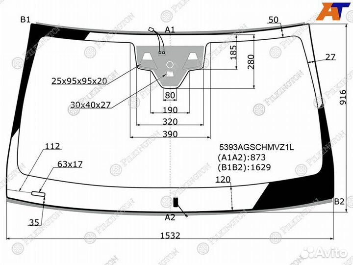 Mercedes GLE C292 15-19 две камеры, датчик дождя обогрев щеток pilkington стекла лобовые pilkington