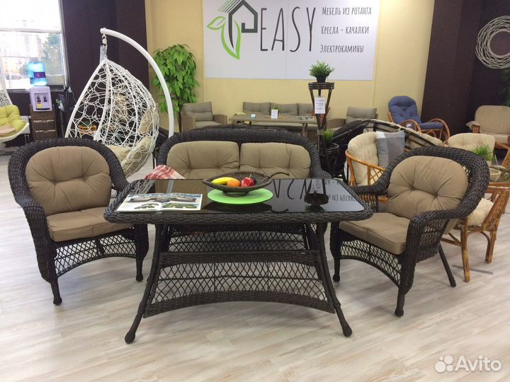 Мебель из ротанга комплект обеденный для улицы