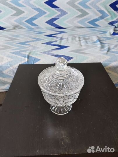 Ваза конфетница хрусталь