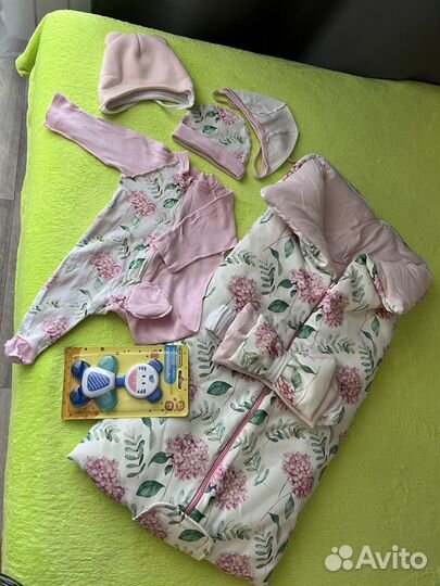 Конверт на выписку для девочки осень