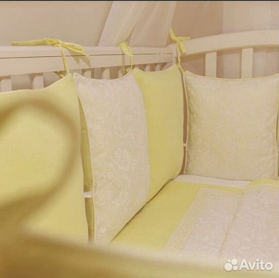 Комплект для детской кроватки лён