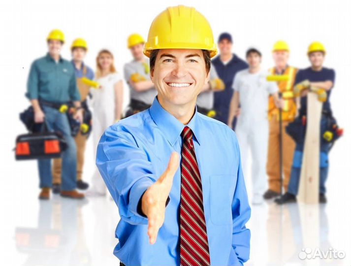 Прораб с бригадой