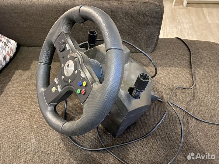 Руль logitech xbox 360 racing wheel