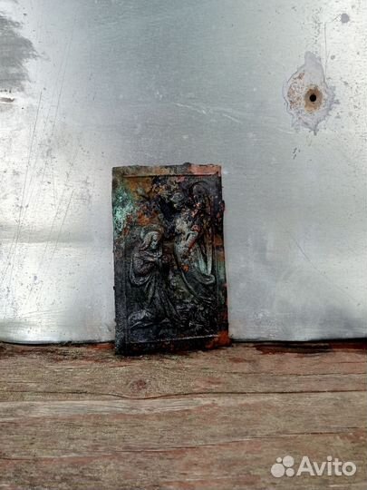 Старинная медная икона