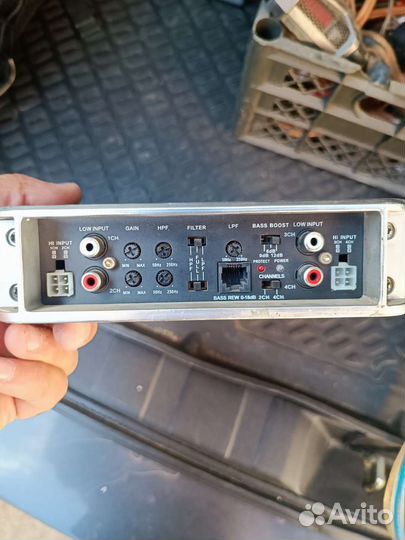 Усилитель Kicx 4.100, саб Boston 12 в коробе