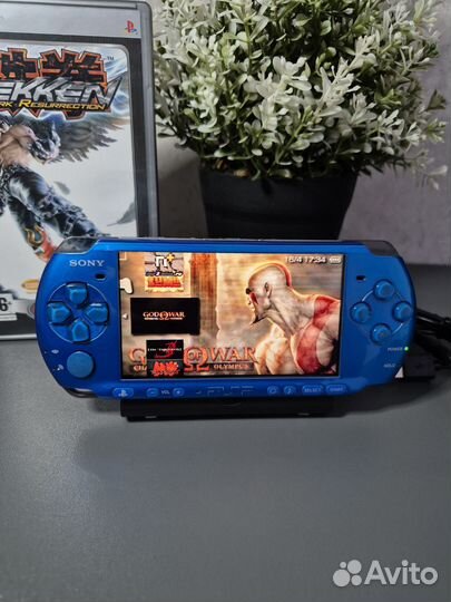 Sony PSP 3008 Vibrant Blue много игр