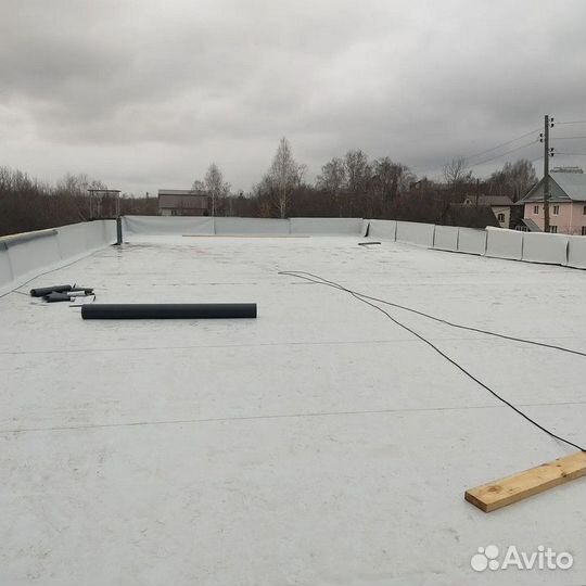 Монтаж плоской кровли